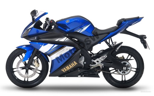 Наклейки Yamaha YZF R125, шпон 2008 г., синие