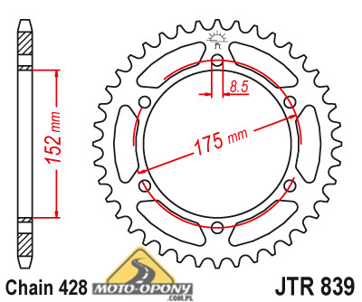 Комплект привода Yamaha DTR DT 125 R/RE — DiD!!