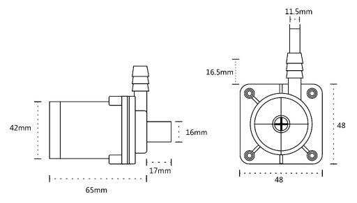 НАСОС ВОДЯНОЙ НАСОС ЖИДКОСТИ 800Л/Ч 12В ARDUINO