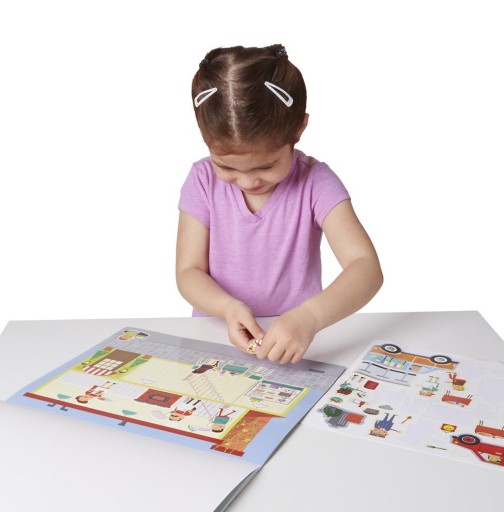 Наклейки городские многоразовые Melissa and Doug 200 шт, игрушка для ребенка 4 лет