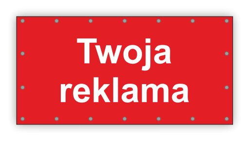 Baner reklamowy - reklama, plandeka, 100X50 cm 24h