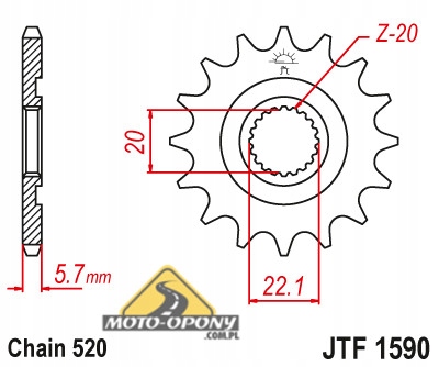 Комплект привода Yamaha YZ-F 250 F 14-17r S усиленный.