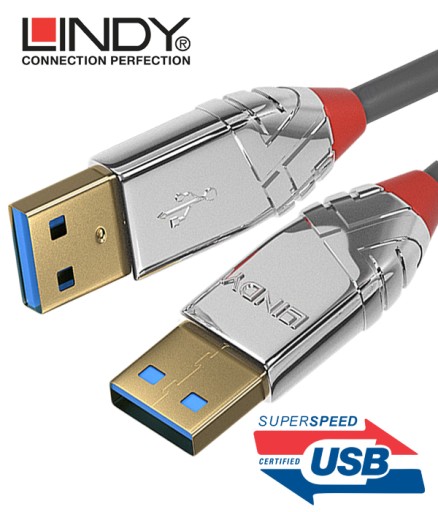 КАБЕЛЬ USB 3.0/3.1 A LINDY 36628 CROMO 3м