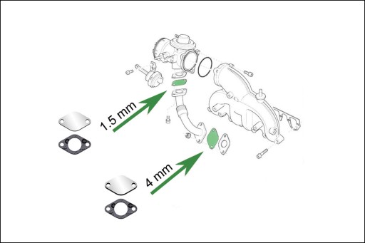 Заглушки EGR AUDI A2 A3 A4 A6 1,2 TDi / 1,4 TDi / 1,9 TDi / 2,0 TDi