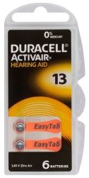 60 x 13 слуховых батарей PR48 Duracell ActivAir