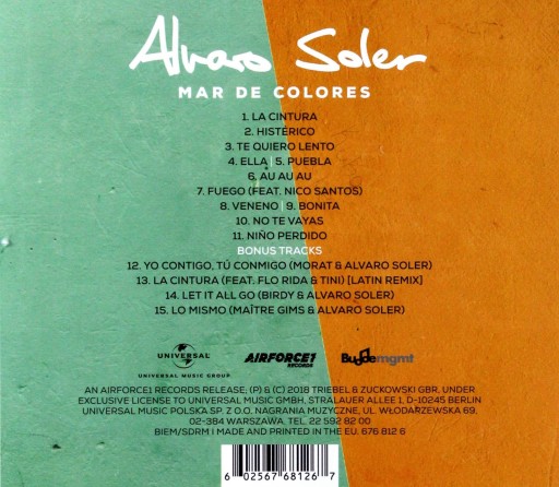 Alvaro Soler Mar De Colores + Eterno Agosto 2 CD SUPER ZESTAW TOP PREZENT