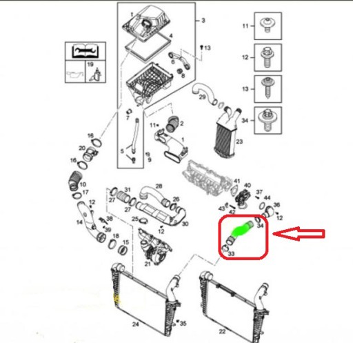 ШЛАНГ ТУРБОИНТЕРКУЛЕРА OPEL ZAFIRA B 1.9 CDTI
