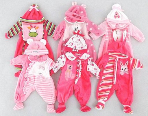 BABY DOLL CLOTHES BORN комбинезон КОМБИНЕЗОН РОЗОВЫЙ белый TEDDY BEAR 83