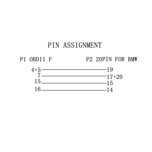 АДАПТЕР OBD-II АДАПТЕР BMW 20-PIN, например E39 E38