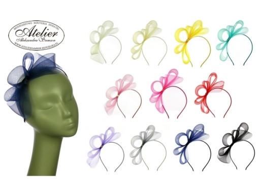 FASCINATOR, ОКНО ДЛЯ ВОЛОС, темно-синяя повязка на голову