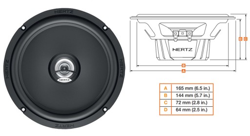 АВТОМОБИЛЬНЫЕ КОЛОНКИ HERTZ DCX 165.3 16-17см 120Вт