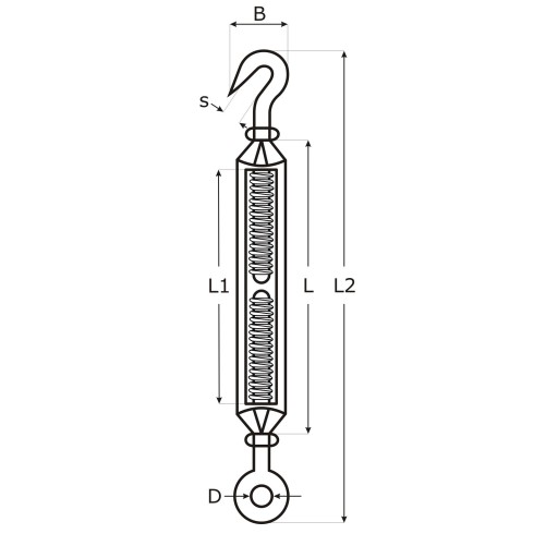 INOX НЕРЖАВЕЮЩАЯ НЕРЖАВЕЮЩАЯ, кислотостойкая Талреп Талреп М5 - 5 шт.