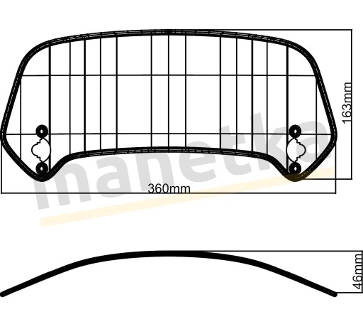 MRA Spojler deflektor szyby X-creen Touring clear