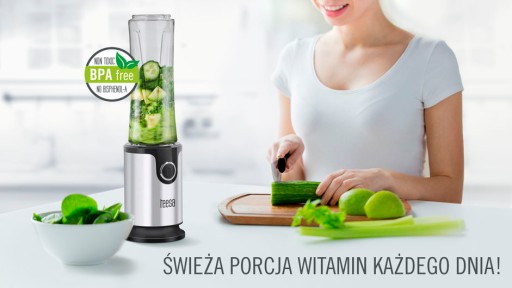 BLENDER PERSONALNY DO SHAKE SMOOTHIE TEESA 2 KUBKI