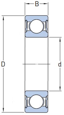 Шарный подшипник 6205 ZZ C3 ZVL 25x52x15