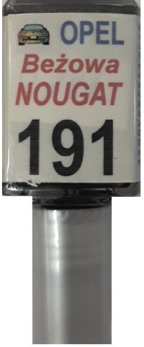 OPEL 191 BEŻOWA NOUGAT LAKIER SAMOCHODO0WY ZAPRAWKA DO RYS 10 ML ARASYSTEM