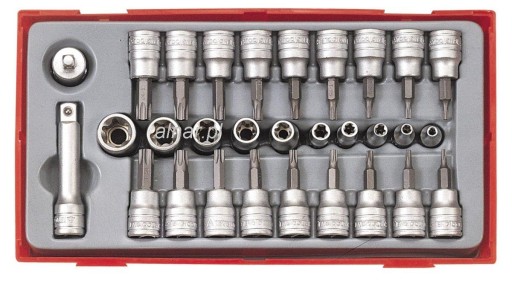 НАБОР ТОРЦЕВ TORX 1/4', 3/8', 30 ШТ. TENGTOOLS