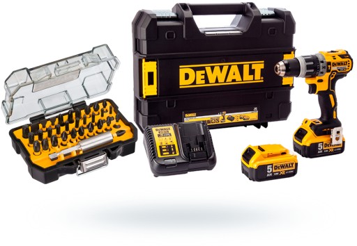 DCD796P2 ОТВЕРТКА DeWalt 18V 2x5.0Ah УДАР + 32 детали