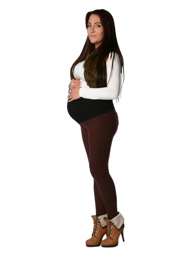 LEGGINSY CIĄŻOWE z kieszeniami OCIEPLANE C3Z S/36