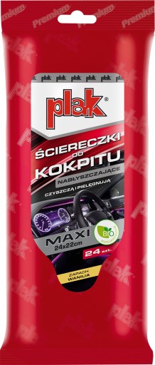 ATAS PLAK MAXI Ściereczki do kokpitu nabłyszczające Wanilia 24x22 cm 24szt