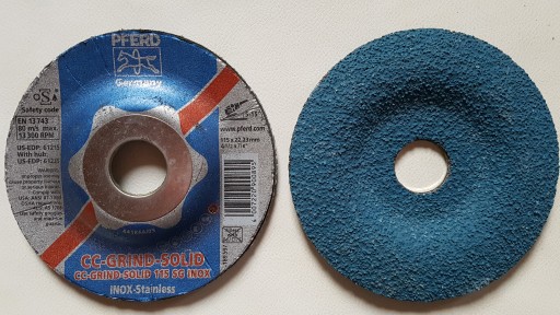 TARCZA ŚCIERNICA PFERD CC-GRIND-SOLID 125 SG INOX