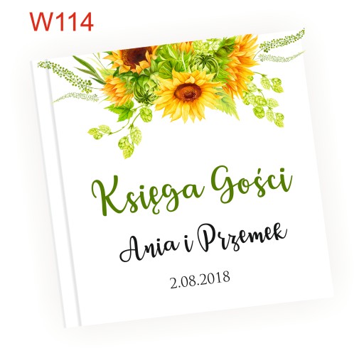 Księga Gości różne wzory Grube Czarne Karty Personalizowane 22x23cm 100 Str