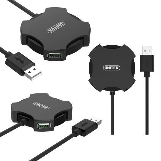 Unitek Y-2178 HUB 4x USB 2.0 ЧЕРНЫЙ С ПОДДЕРЖКОЙ OTG