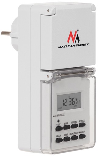 PROGRAMATOR CZASOWY CYFROWY TIMER WYŁĄCZNIK BOILERA LCD 3600W MACLEAN MCE08