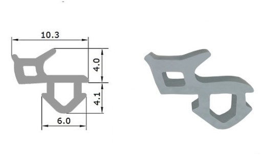 Uszczelki do okna okien okienne KV-5A VEKA WEKA Uszczelka okienna szare