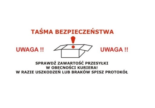 TAŚMA PAKOWA BEZPIECZEŃSTWA OSTRZEGAWCZA STOP