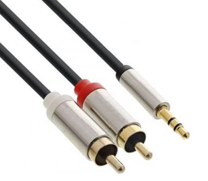 KABEL MINI JACK 2x RCA CHINCH 3M STEREO GOLD HQ