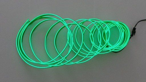 Зеленая оптоволоконная лента EL WIRE Ambient LED 5м