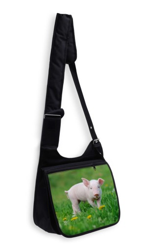 БОЛЬШАЯ СУМКА С КЛАПАНОМ A4 ZW 11 PIGGY PERMANENT PRINT