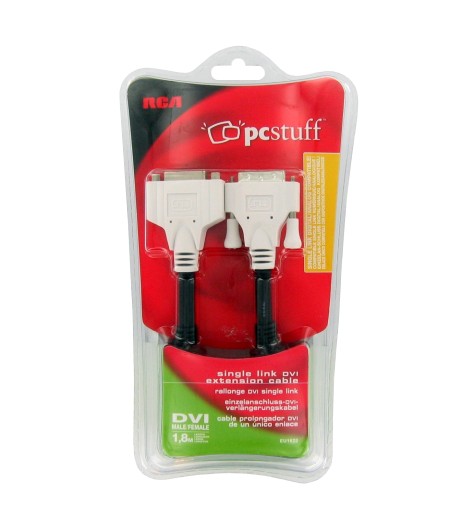 Kabel PRZEDŁUŻACZ DVI cyfrowo-analogowy 1,8m. HQ