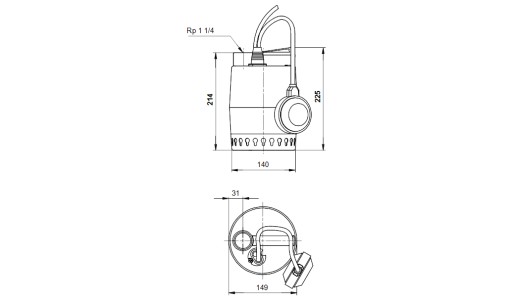 GRUNDFOS Погружной насос с поплавком KP 150 A1