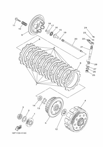 СТОЙКА СЦЕПЛЕНИЯ PUSTER YAMAHA YFZ 450 R 09-19