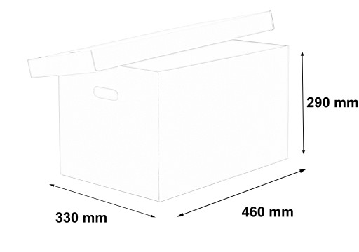 КОРОБКА КАРТОННАЯ АРХИВНАЯ 460x330x290 50 шт.