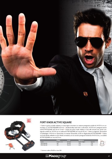 #MAGGI blokada U-lock BLACK TWIN 2 homologacja