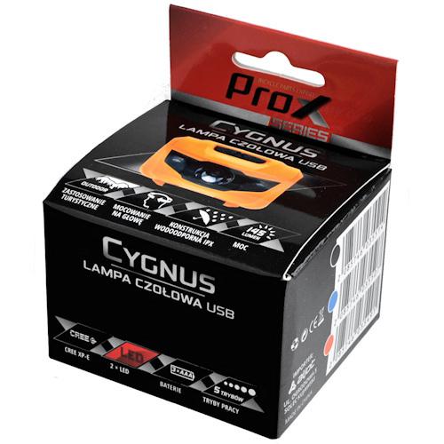 ПЕРЕДНИЙ ФОНАРЬ PROX CYGNUS ЧЕРНЫЙ 3 LED 3xAAA