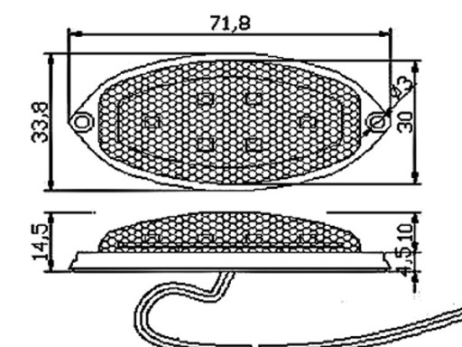 Светодиодный габаритный фонарь 6 SMD Camper Camping 12V 24V rs