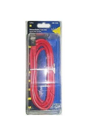 СЕТЕВОЙ КАБЕЛЬ UTP LAN CAT5, 2 М RJ45, КРАСНЫЙ