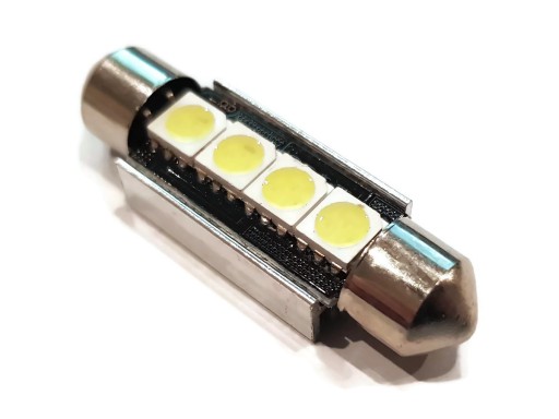 ŻARÓWKA 4 LED 5050 SMD RURKA 39mm C5W C10W CANBUS