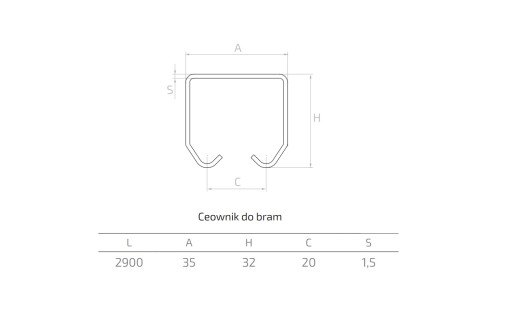 Тележка для откатных ворот с рельсой 35x32