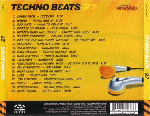 Techno Beats 27 - CD - МЕГА ХИТ - Уникальный - ХИТ -