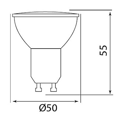 Żarówka ledowa LED SMD GU10 na 230V 1W zimna