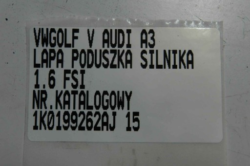 ПОДУШКА ДВИГАТЕЛЯ AUDI SEAT VW 1.9 1K0199262AJ