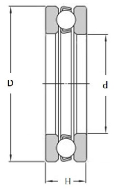 Łożysko oporowe wzdłużne 51103 NSK 17x30x9