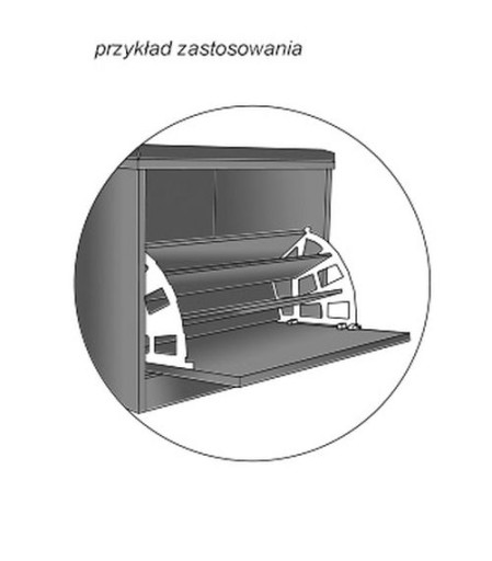 ПЕТЛЯ ДЛЯ ОБУВНОЙ ШКАФА - ПОВОРОТНАЯ ОДНОРЯДНАЯ