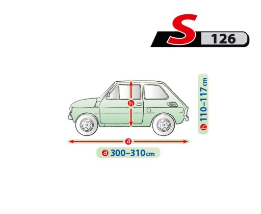 Брезентовый чехол, 3 слоя, для Fiat 126p MALUCH