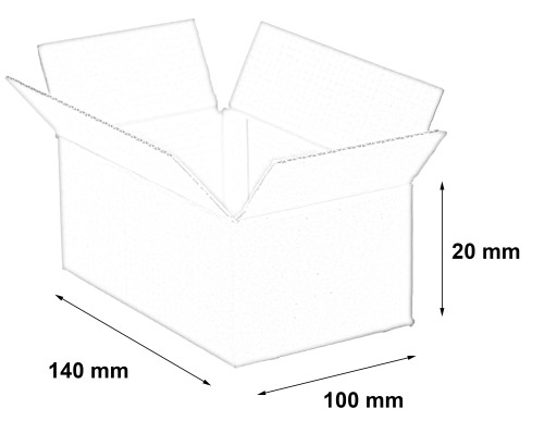 КОРОБКА С КАРТОННОЙ ЗАКРЫТКОЙ 140х100х20 мм КОРОБКА 20 шт.